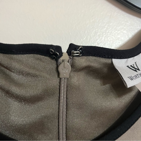 Womens Worthington Colorblock Sheath Dress Career Wear Black/Taupe Size 10 - Picture 8 of 10